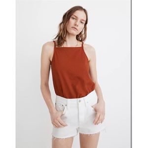 Madewell Relaxed Denim Shorts in Tile White